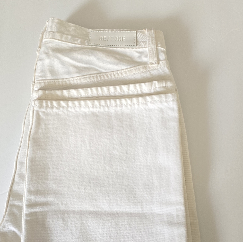 RE/DONE 90S Crop Low Slung High Rise Boyfriend Straight Leg Jeans Size 2… - Picture 9 of 13